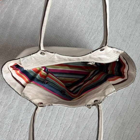 โจ Coach Metallic Silver Leather Tote Bag โจ - Picture 11 of 14